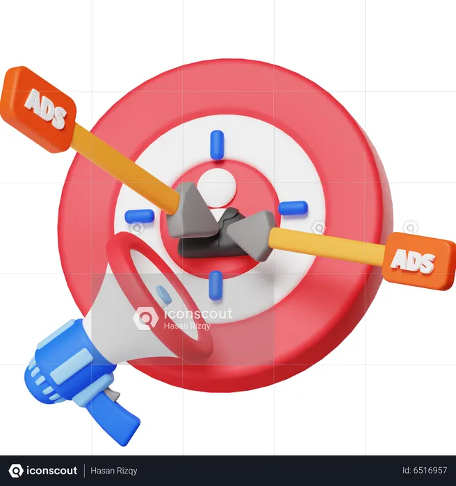 Target Marketing  3D Icon