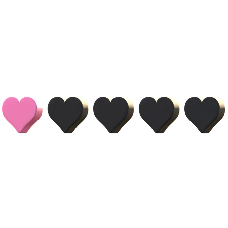 1 note cardiaque  3D Emoji