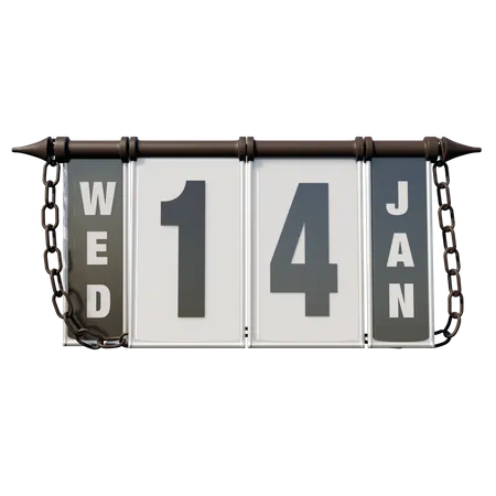 Mercredi 14 janvier  3D Illustration