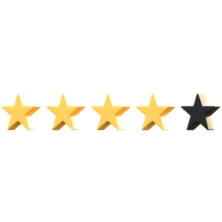 Note 4 étoiles  3D Emoji