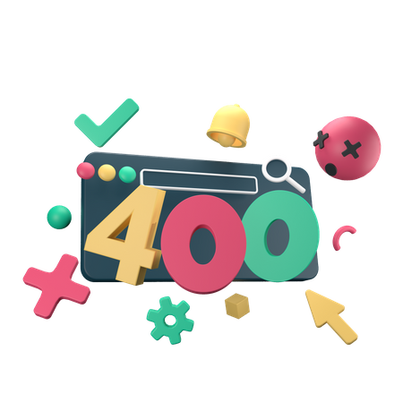 400 Fehler „Ungültige Anfrage“  3D Icon
