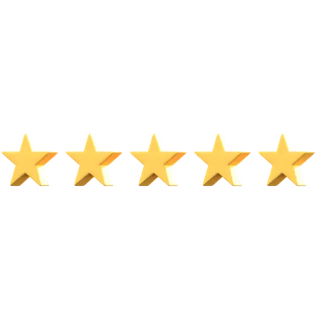 5 Star Rating  3D Emoji