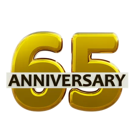 65 Anniversary  3D Icon