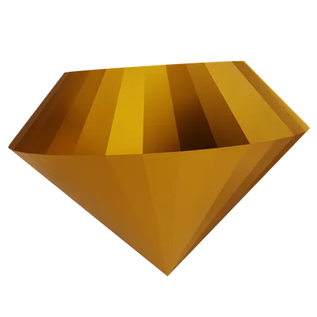 Abstract Gold Diamonds  3D Icon