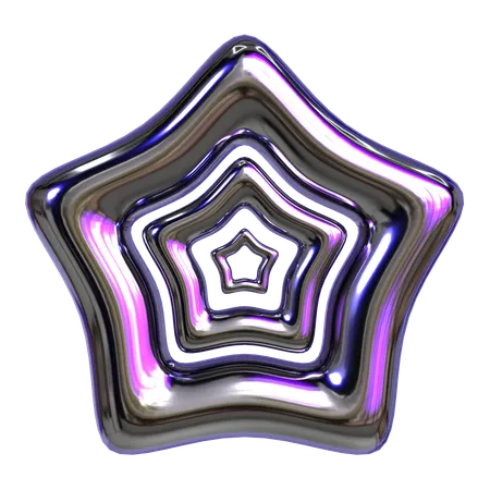 추상 별 기하학  3D Icon