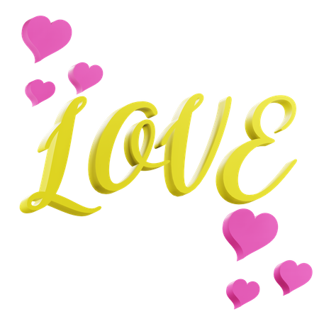 Adesivo de amor  3D Icon