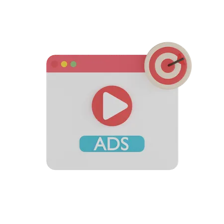 Ads Target  3D Icon
