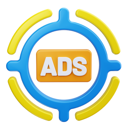 Ads Target  3D Icon