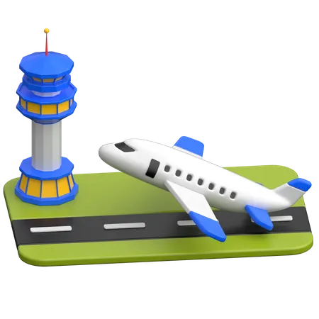 Aeropuerto  3D Icon