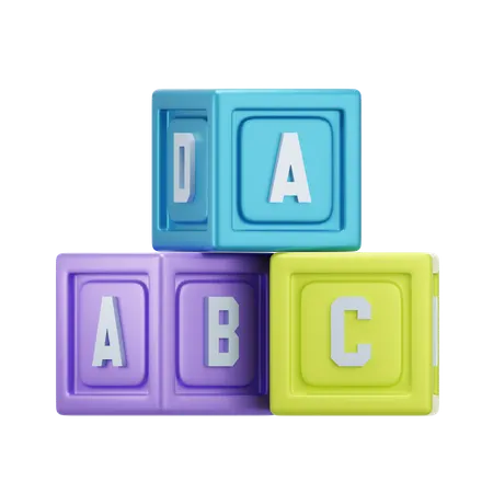 Alphabet Blocks  3D Icon