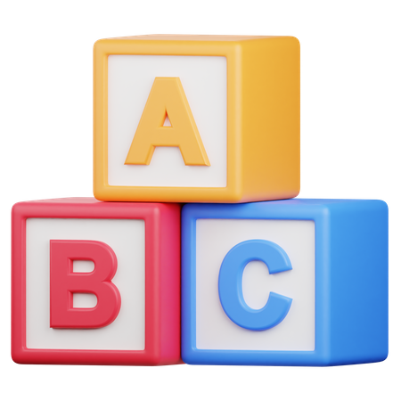 Alphabet Blocks  3D Icon
