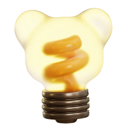 Ampoule ours  3D Icon