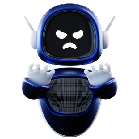 Angry Robot  3D Illustration