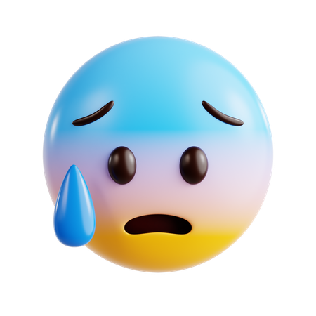 Anxious Face Emoji  3D Icon