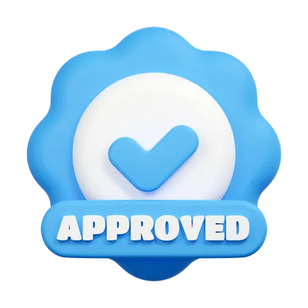 Approved  3D Icon