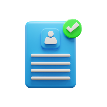 Approved Cv  3D Icon
