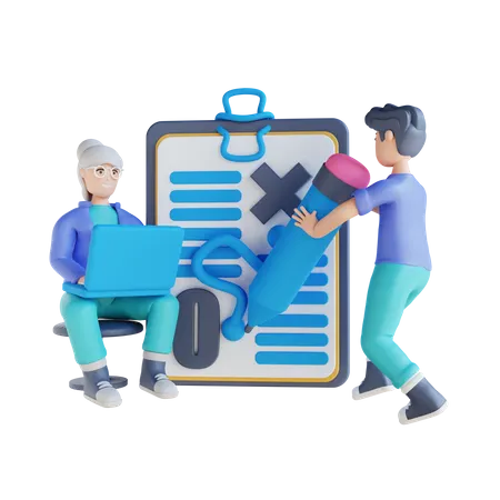 Apresentação de estratégia de negócios  3D Illustration