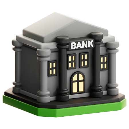 Bank Building  3D Icon