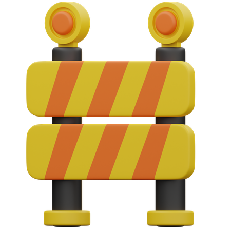 Barreira de construção  3D Icon