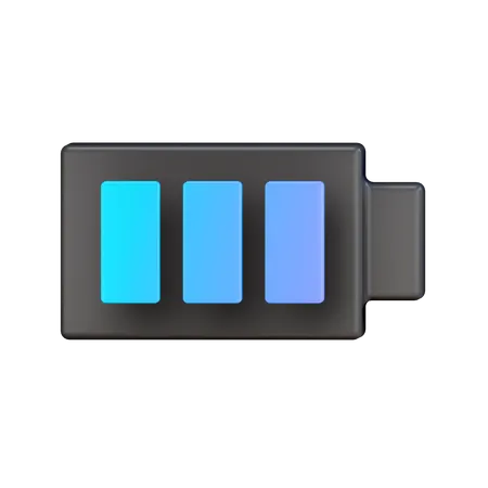 Bateria cheia  3D Icon