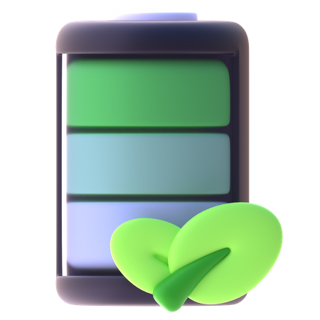 Bateria ecológica  3D Icon