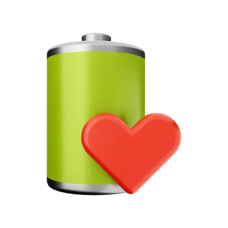 Batterie Liebe  3D Illustration