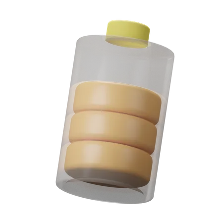 Batterie mittel  3D Icon