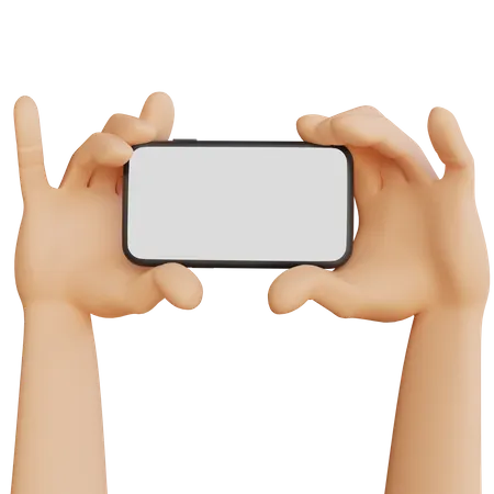 Beide Hände halten Telefon  3D Icon