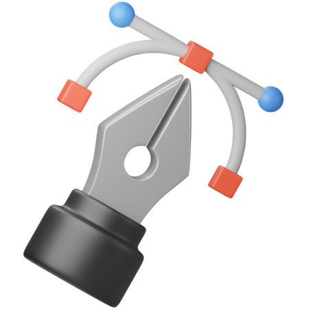 Bézier  3D Icon