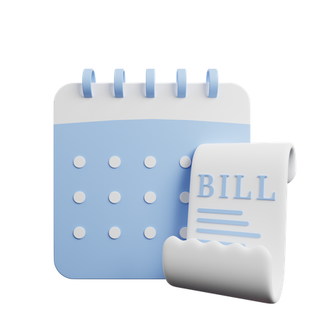 Bill Schedule  3D Illustration
