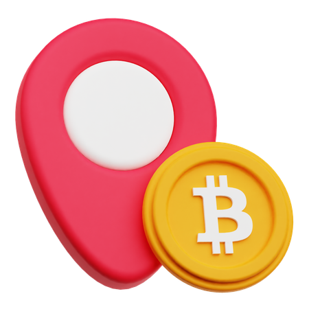Localização do bitcoin  3D Icon