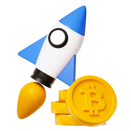 Bitcoin Startup  3D Icon