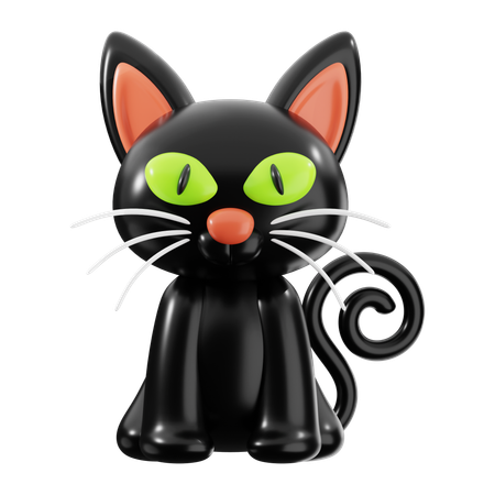 Black Cat  3D Icon