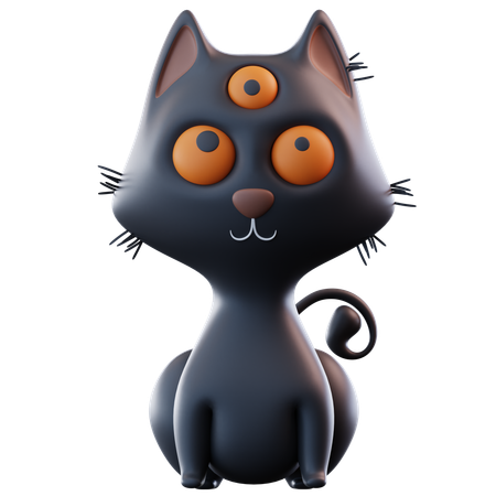 Black Cat  3D Icon