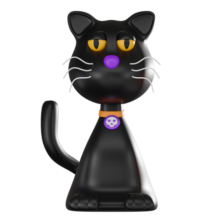 Black cat  3D Icon