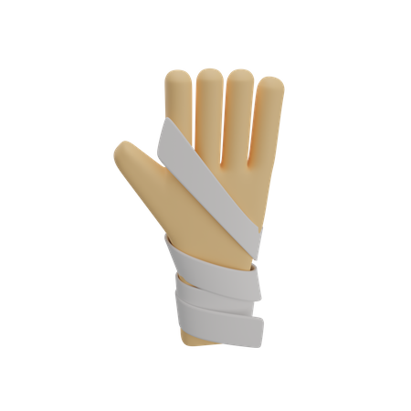 Blessure à la main  3D Illustration