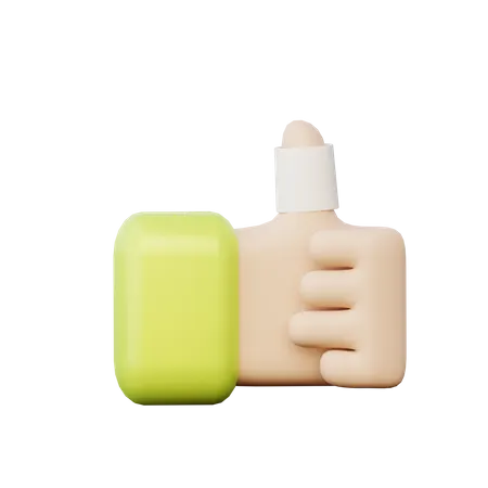 Blessure à la main  3D Illustration