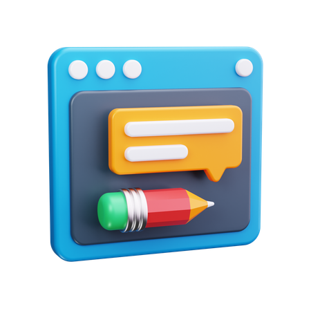 Bloguer  3D Icon