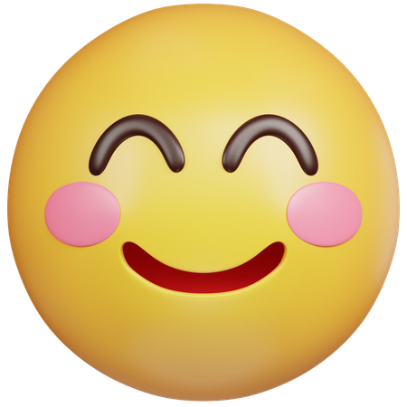 Blushing Emoji  3D Icon