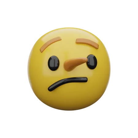 Boca diagonal  3D Emoji