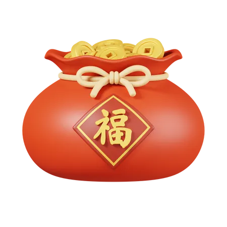Bolsa de la suerte  3D Icon