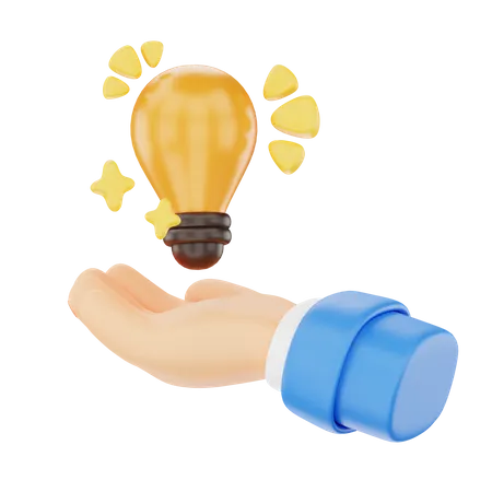 Brilliant Idea Hand Gesture 3D Icon