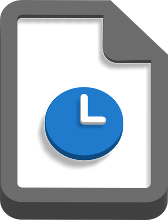 사업 마감일  3D Icon