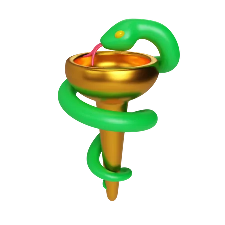 Symbole du caducée  3D Illustration