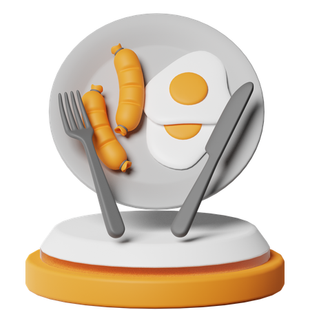 Café da manhã  3D Icon