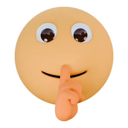 Cara calada  3D Icon