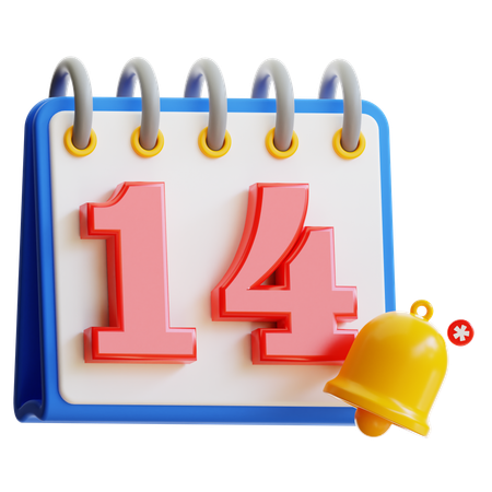 Jour 14 du calendrier  3D Icon