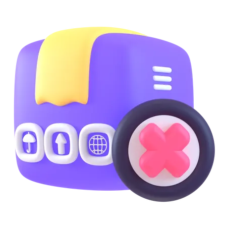 배송 취소  3D Icon