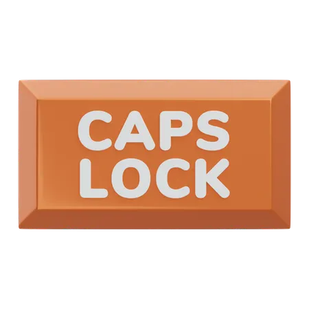Caps Lock Keyboard Key  3D Icon