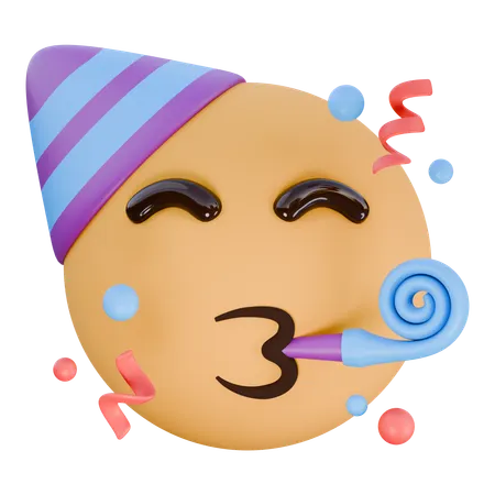 Cara de festa  3D Icon